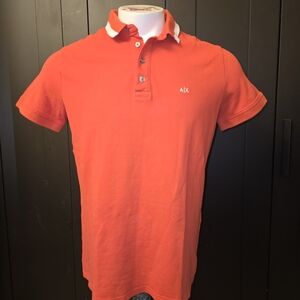 Armani Exchange Men's Orange Polo Shirt